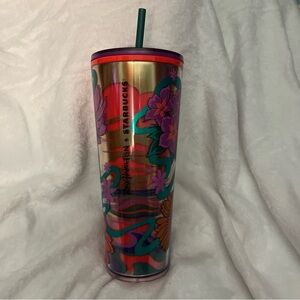 Starbucks Rex Hamilton Floral Tumbler
